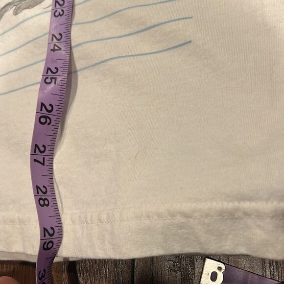 Vintage Y2K Liquid Blue Paper Skulls Reaper 2011 Tee Shirt size L in GUc - Picture 10 of 11